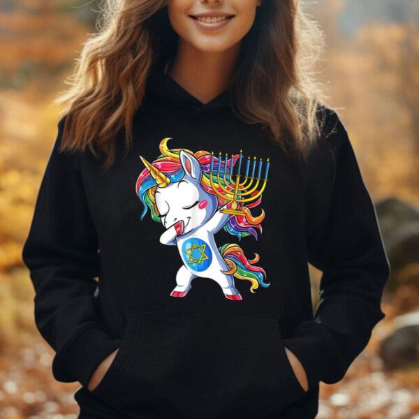 Hanukkah Dabbing Unicorn Jewnicorn Chanukah Jewish Xmas Unisex Hoodie