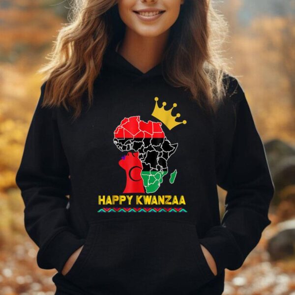 Happy Kwanzaa African Black Woman Queen Gold Crown Unisex Hoodie