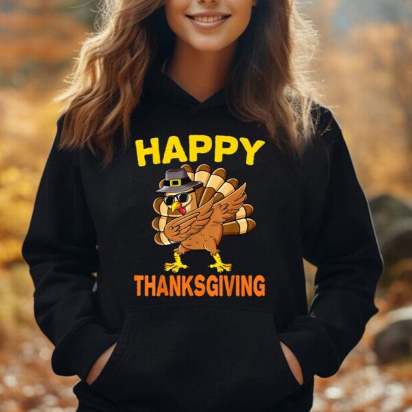 Happy Thanksgiving Shirts for Boys Girls Kids Pilgrim Turkey Unisex Hoodie