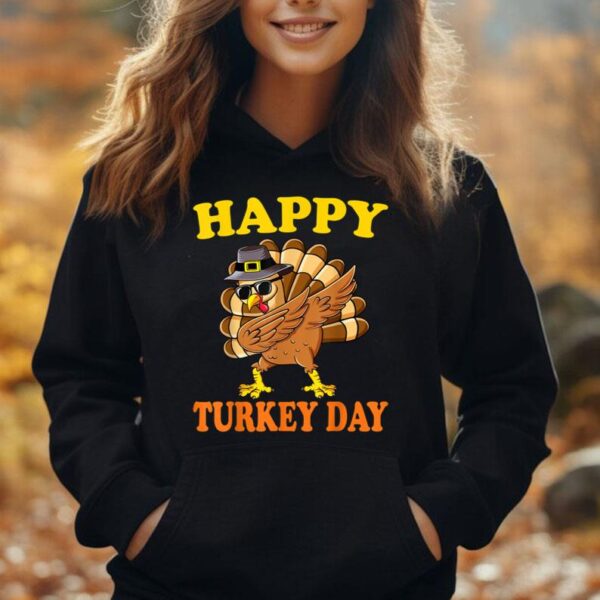 Happy Turkey Day Shirt Cute Little Pilgrim Gift Thanksgiving Unisex Hoodie