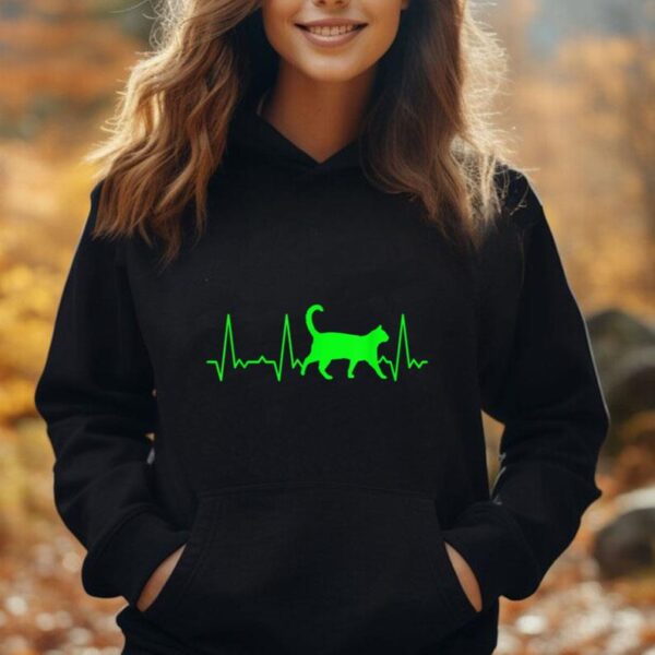 Heartbeat Cat Unisex Hoodie