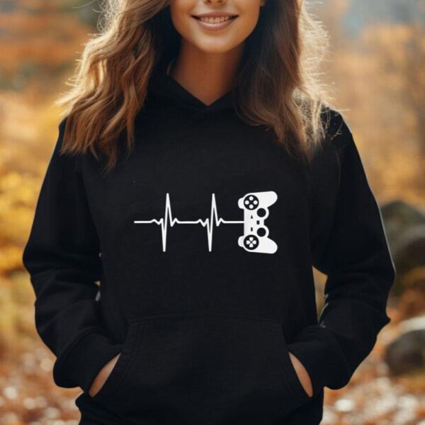 Heartbeat Game Controller Boy Men Women Unisex Hoodie