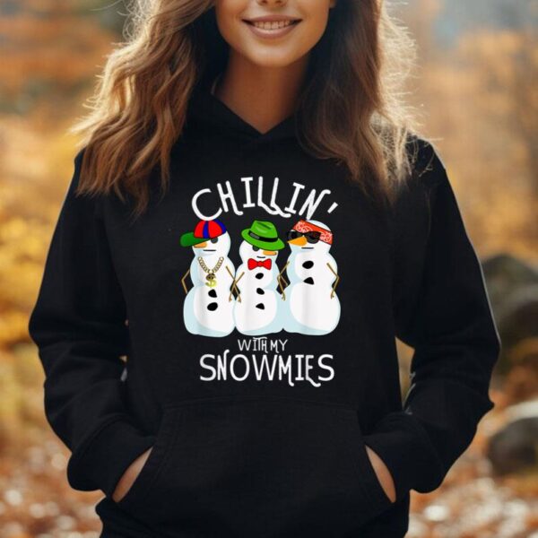 Hip Hop Music Christmas Snowman Chillin' With My Snowmies Unisex Hoodie