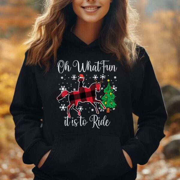 Horse Oh What Fun It Is To Ride Christmas Xmas Girls Women Unisex Hoodie