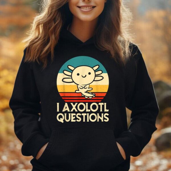 I Axolotl Questions Shirt Funny Axolotls for Girls Boys Unisex Hoodie