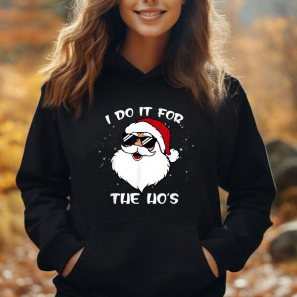 I Do It For The Ho's Funny Family Christmas Matching Santa Unisex Hoodie