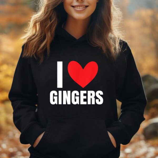 I Love Gingers Heart Redhead Brunettes Blondes Girl Unisex Hoodie