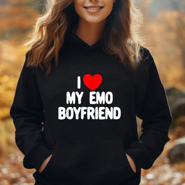 I Love My Emo Boyfriend Red Heart I Love My Emo Boyfriend Unisex Hoodie