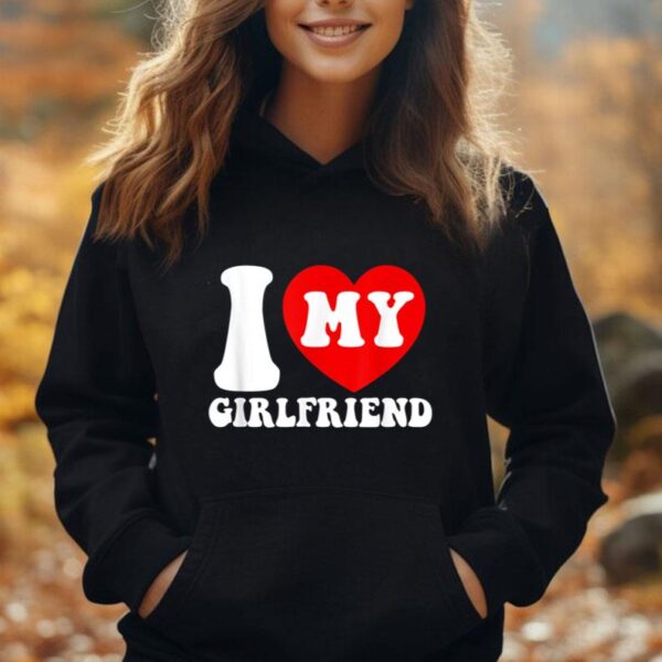 I Love My Girlfriend I Heart My Girlfriend Couple Valentines Unisex Hoodie