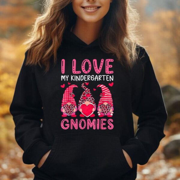 I Love My Kindergarten Gnomies Teacher Valentine 100th Day Unisex Hoodie