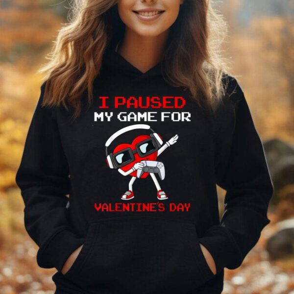 I Paused My Game For Valentines Day Heart Boys Girls Kids Unisex Hoodie