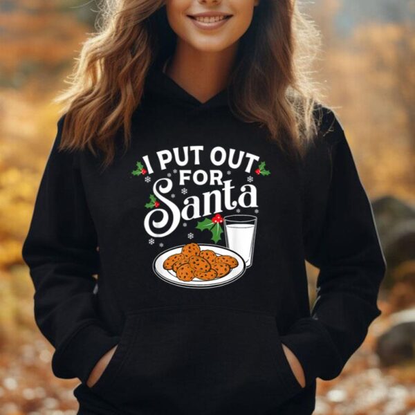 I Put Out For Santa Funny Christmas Cookies And Milk Unisex Hoodie