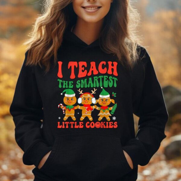 I Teach Smart Cookies Christmas Teachers Santa Gingerbread Unisex Hoodie