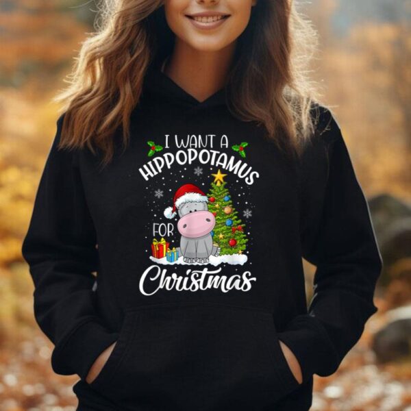 I Want A Hippopotamus For Christmas Xmas Hippo Funny Unisex Hoodie