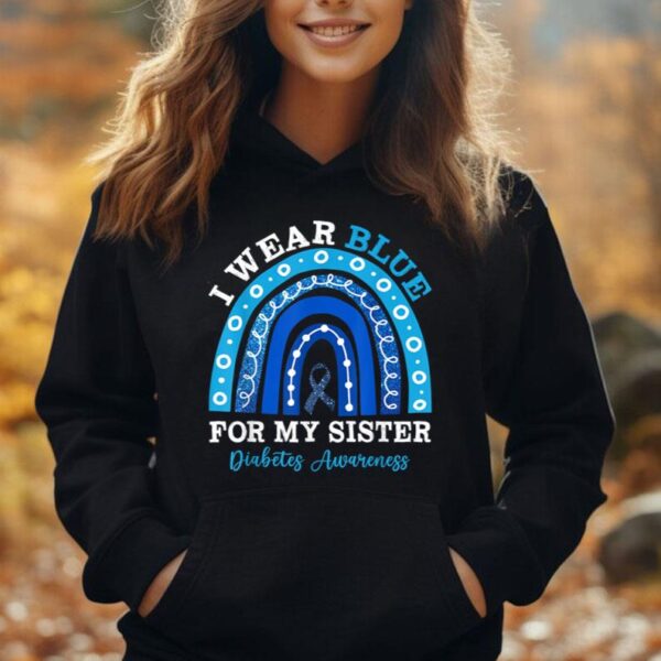 I Wear Blue For My Sister T1D Type 1 Diabetes Awareness Unisex Hoodie