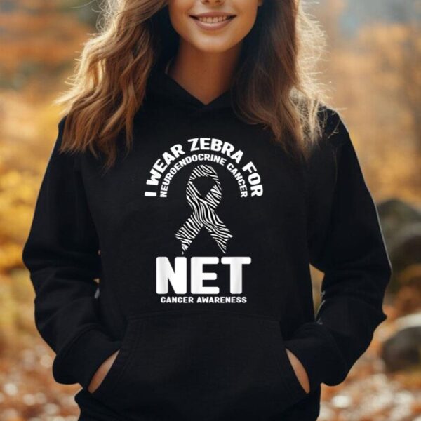 I Wear Zebra for Neuroendocrine Cancer Awareness NET Cancer Unisex Hoodie