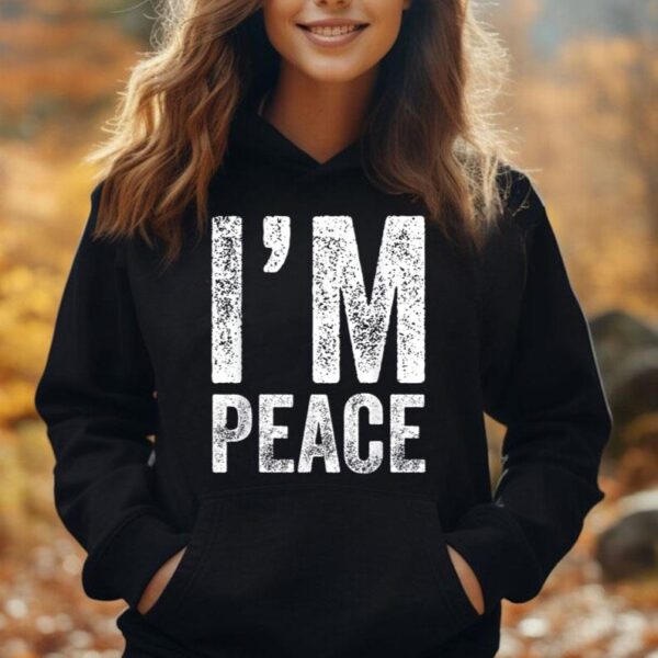 Im Peace I Come In Peace Funny Matching Couples Groovy Unisex Hoodie