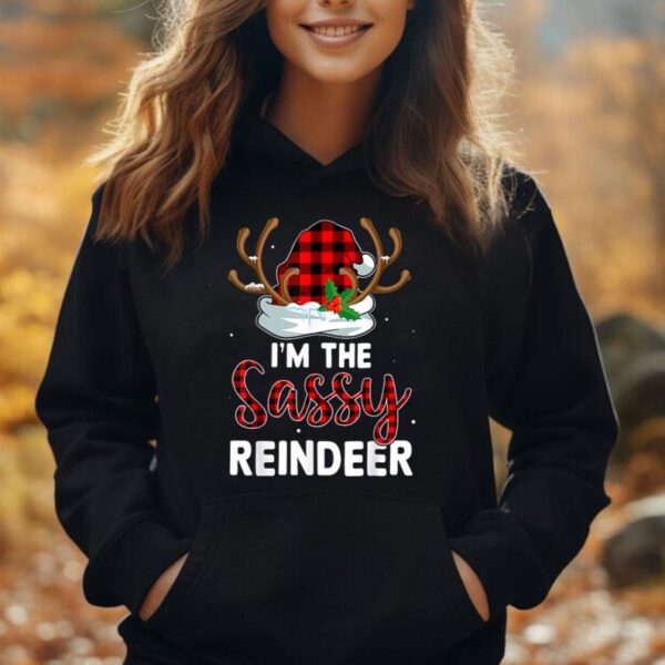 I'm The Sassy Reindeer Christmas Funny Xmas Pajamas Family Unisex Hoodie