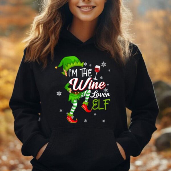 I'm The Wine Lover Elf Funny Christmas Pajama Family Xmas Unisex Hoodie