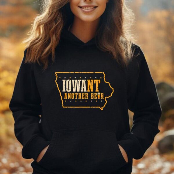 Iowa State Map I want another Beer Funny Drinking Unisex Hoodie