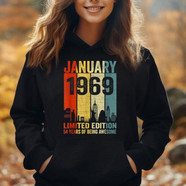 January 1969 Limited Edition 54 Years Of Being Awesome Unisex Hoodie