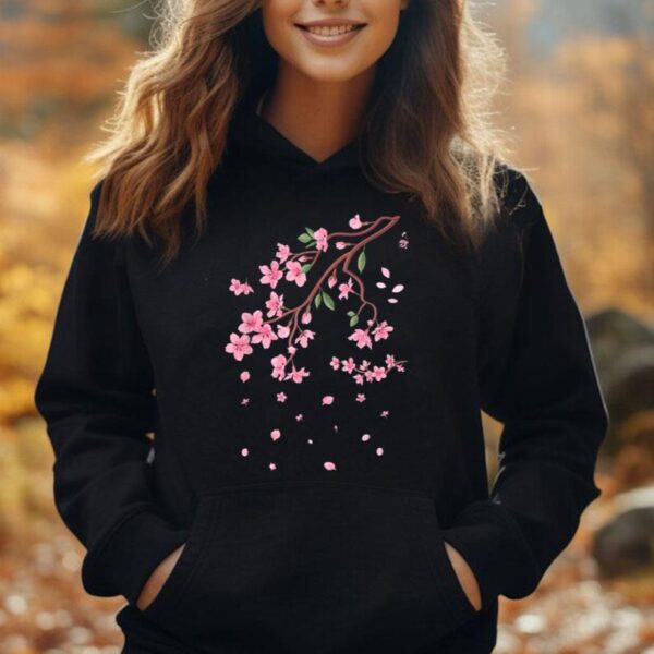 Japanese Cherry Blossom Shirt Sakura Flower Lovers Gifts Unisex Hoodie