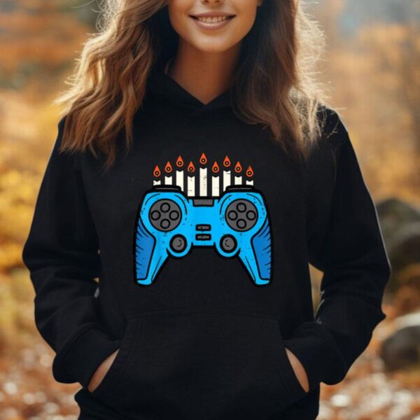 Jewish Video Game Gamer Hanukkah Chanukah Men Boy Youth Kids Unisex Hoodie