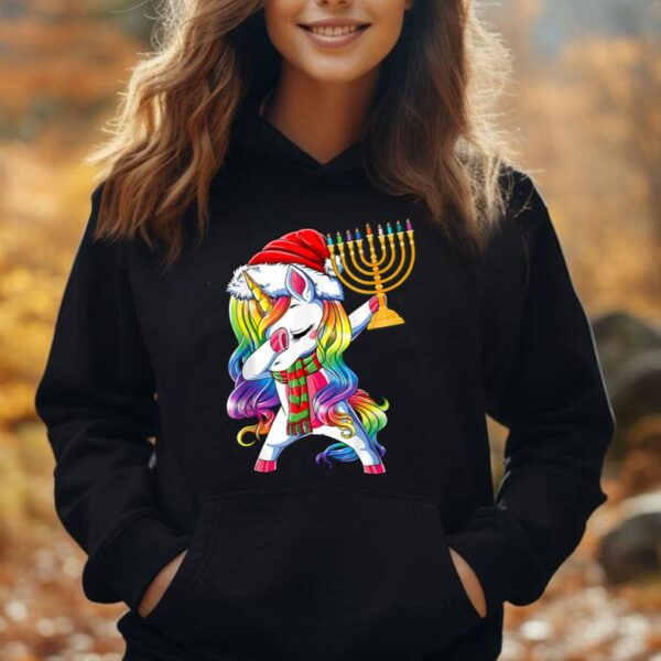 Jewnicorn Funny Hanukkah Unicorn Girl Women Pajamas Unisex Hoodie