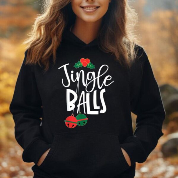 Jingle Balls And Tinsel Funny Matching Christmas Couple Pjs Unisex Hoodie