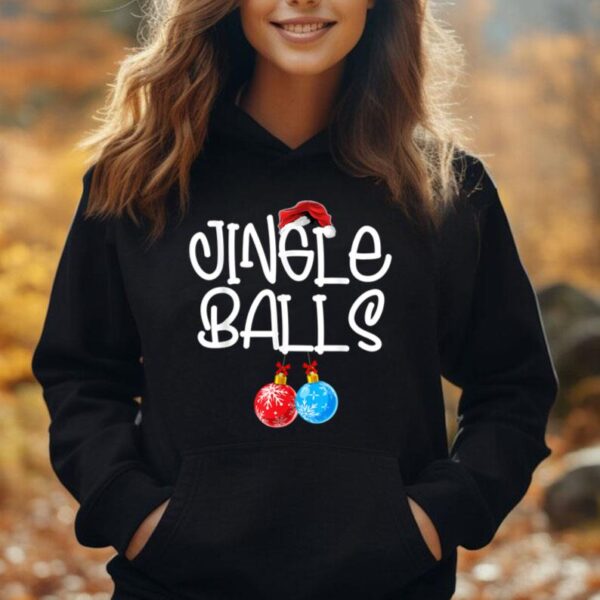 Jingle Balls Tinsel Tits Couple Funny Christmas Matching Unisex Hoodie