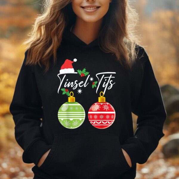 Jingle Balls Tinsel Tits Funny Christmas Matching Couple Unisex Hoodie