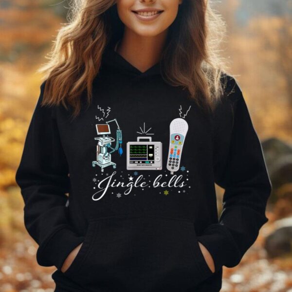 Jingle Bell Telemetry Nurse Christmas Crew Tele Tech Xmas Unisex Hoodie