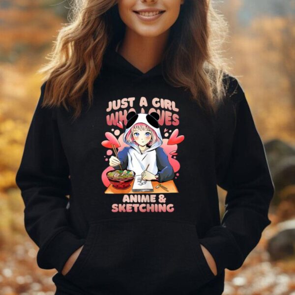 Just a Girl Who Loves Anime and Sketching for Daughter Girls Unisex Hoodie