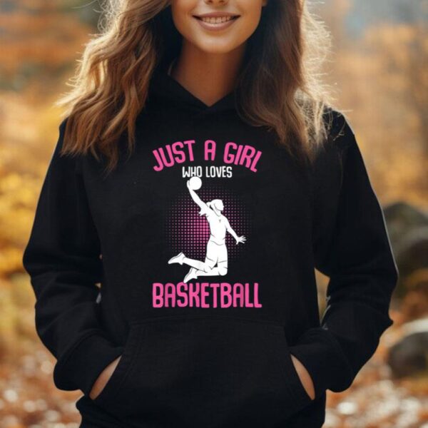 Just a Girl who loves Basketball Kids Girls Unisex Hoodie