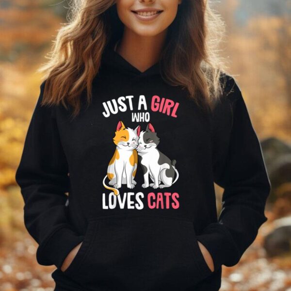 Just a Girl who loves Cats Kitty Girls Kids Cat Unisex Hoodie