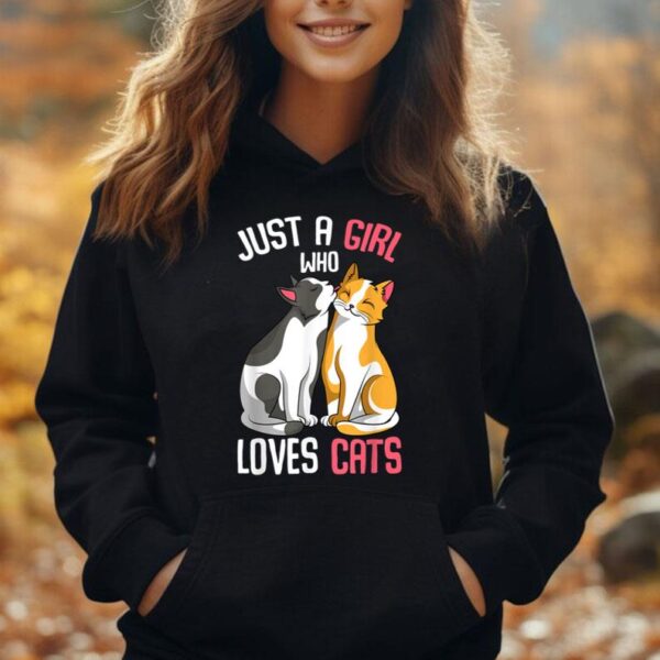 Just a Girl who loves Cats Kitty Girls Kids Women Cat Unisex Hoodie