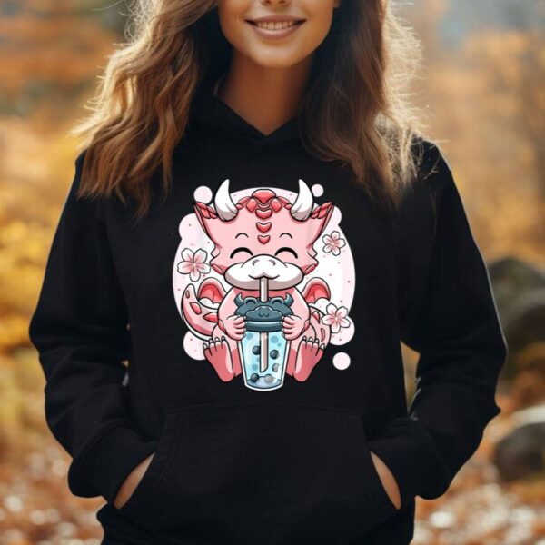 Kawaii Boba Tea Bubbles Cute Anime Little Dragon Lovers Girl Unisex Hoodie