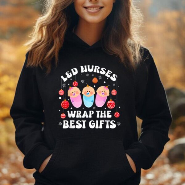 L&D Labor And Delivery Nurses Wrap The Best Presents Unisex Hoodie