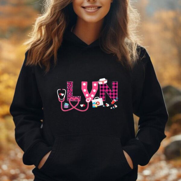 LOVE Stethoscope Nurse LVN Life Valentine Day Women Gifts Unisex Hoodie