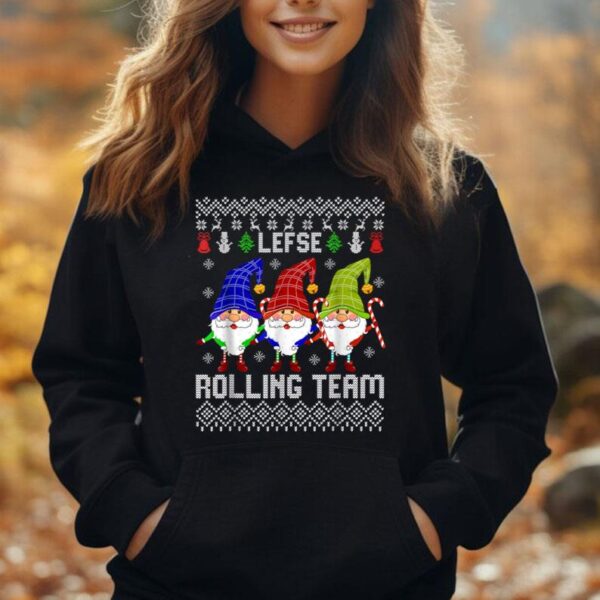 Lefse Rolling Team Funny Christmas Baking Tomte Gnome Pajama Unisex Hoodie