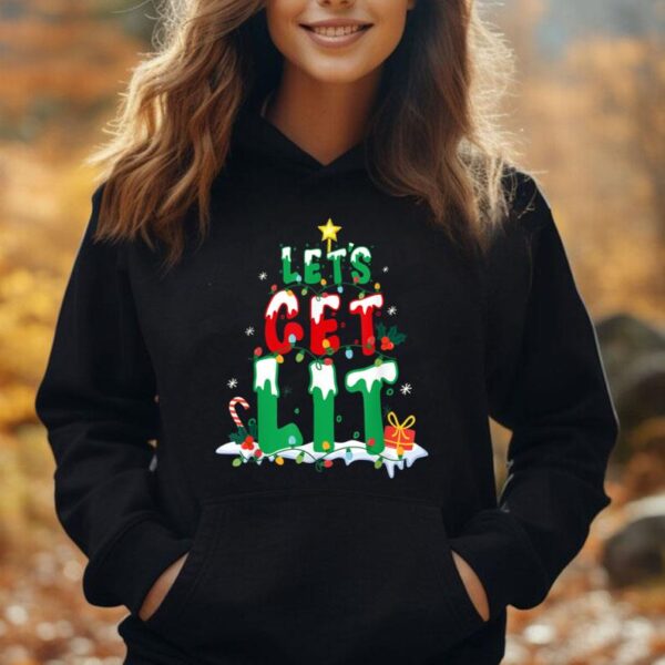 Let's Get Lit Funny Christmas Unisex Hoodie