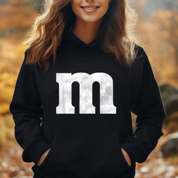 Letter m Chocolate Candy Halloween Team Groups Costume Unisex Hoodie