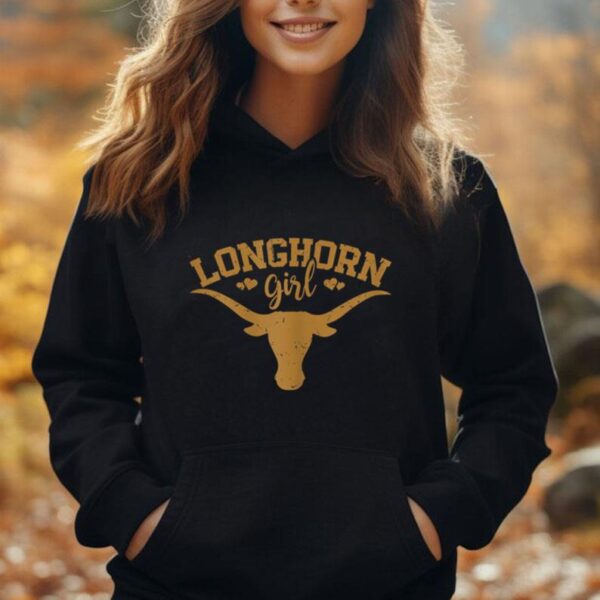 Longhorn Cute Texas Pride Longhorn Girl Unisex Hoodie