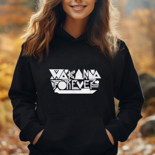 Marvel Black Panther Wakanda Forever Gray On White Text Unisex Hoodie