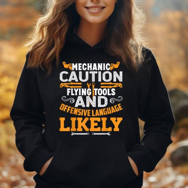 Mechanic Caution Shirt Mechanics Lovers Workshop Tools Unisex Hoodie