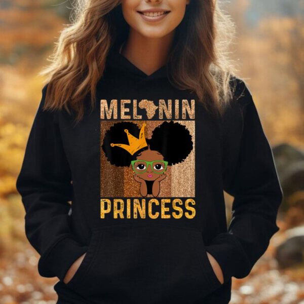 Melanin Princess African American Afro Puff Black Girls Unisex Hoodie