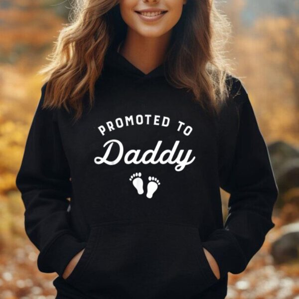 Mens Promoted To Daddy Funny Pregnancy Announcement Dad Unisex Hoodie