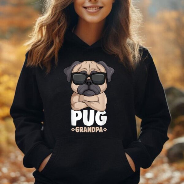 Mens Pug Grandpa Dog Unisex Hoodie