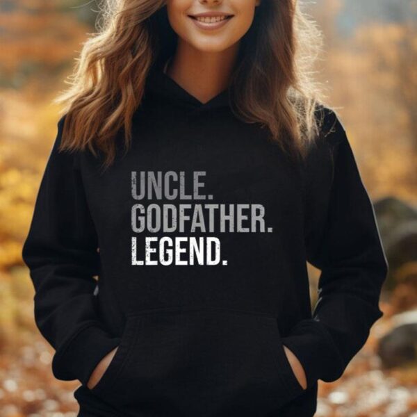 Mens Uncle Godfather Legend Best Godfather Proposal Baptism Unisex Hoodie