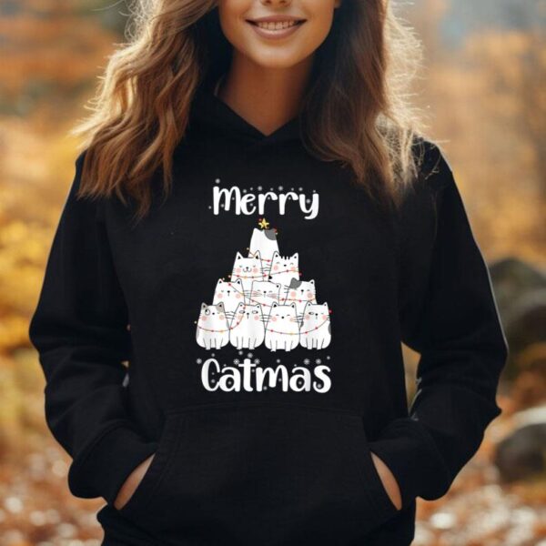 Merry Catmas Funny Merry Christmas Cat Pun for Cat Lovers Unisex Hoodie